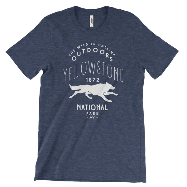 Yellowstone National Park Wolf T shirt