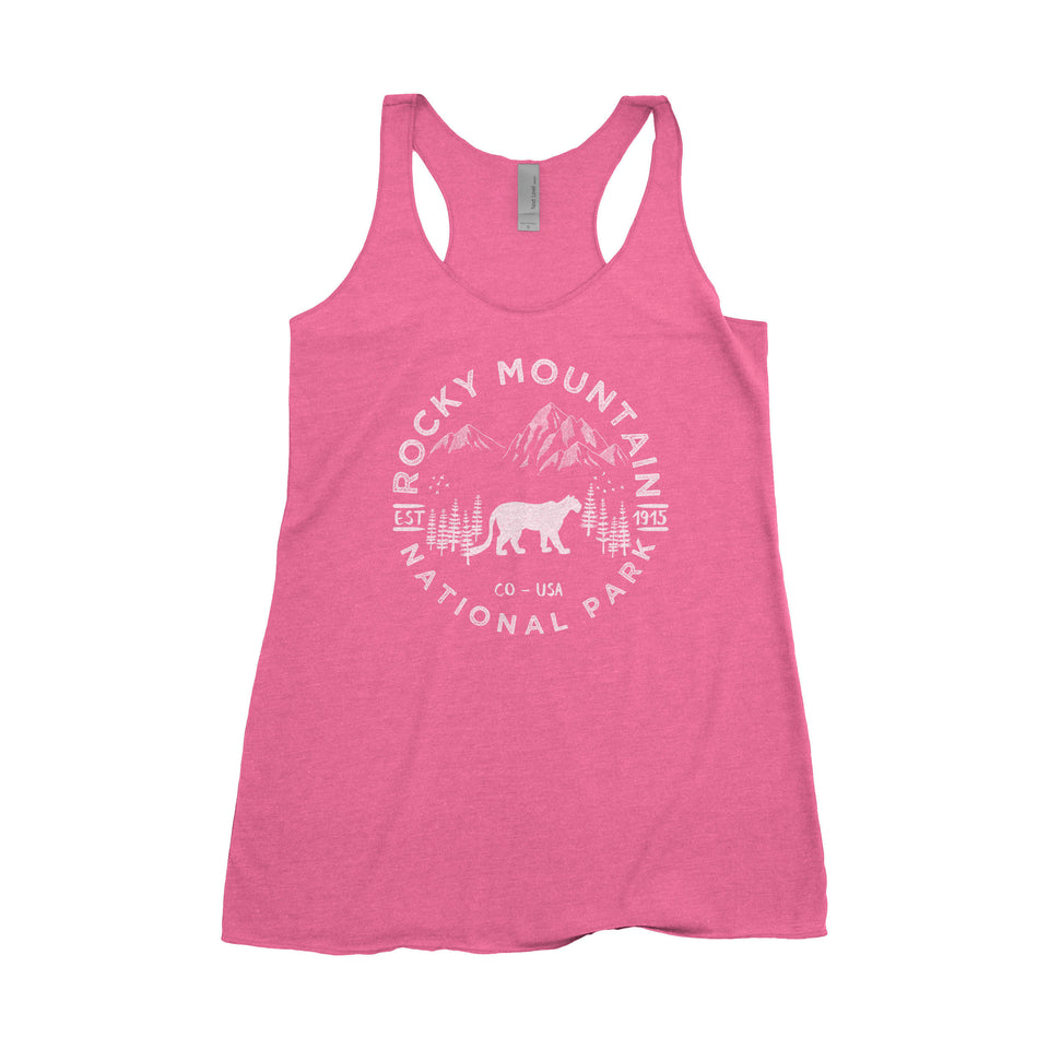 Rocky Mountain National Park Adventure Next Level Ladies Tri-Blend Tank - The National Park Store