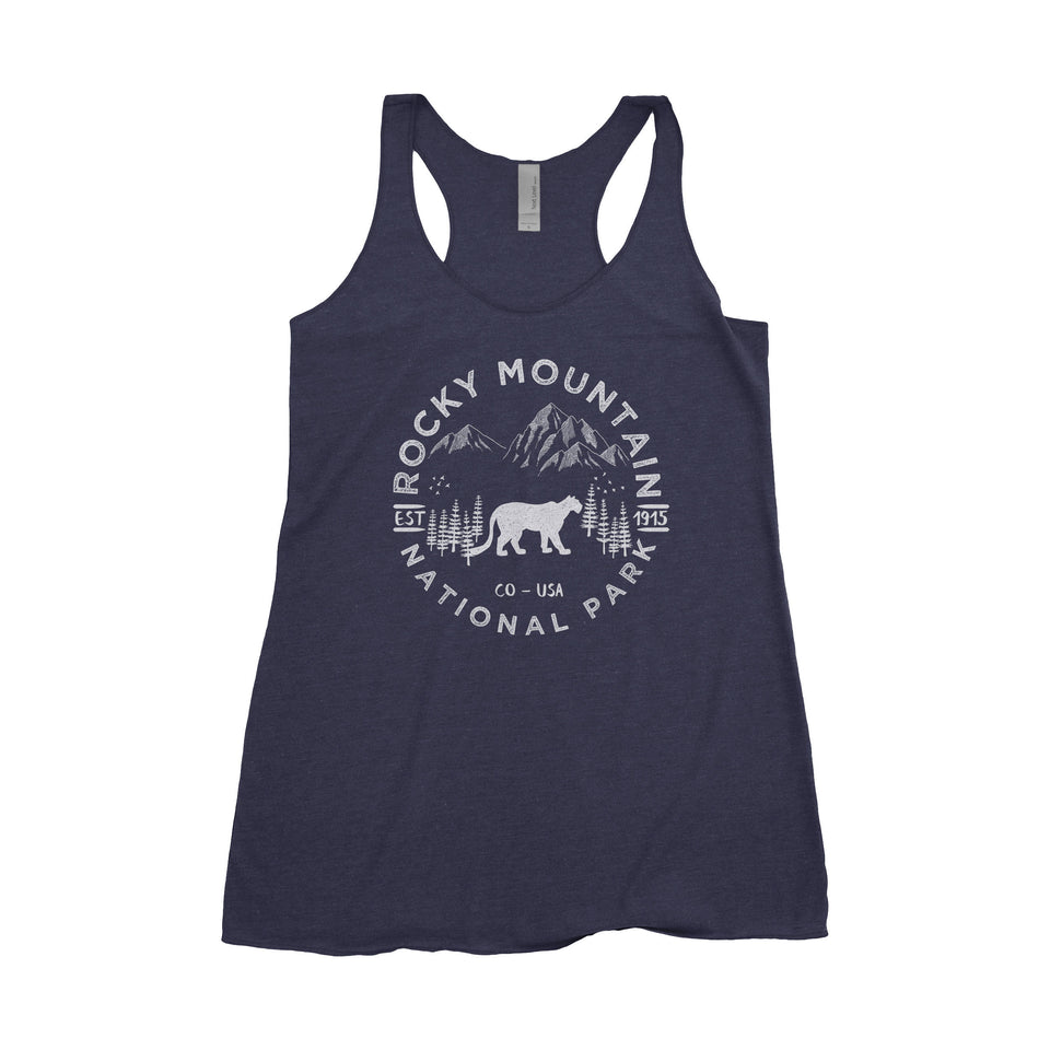 Rocky Mountain National Park Adventure Next Level Ladies Tri-Blend Tank - The National Park Store