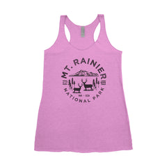 Mount Rainier National Park Adventure Next Level Ladies Tri-Blend Tank - The National Park Store