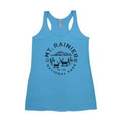 Mount Rainier National Park Adventure Next Level Ladies Tri-Blend Tank - The National Park Store