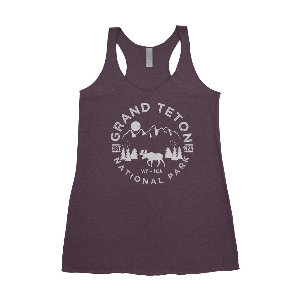 Grand Teton National Park Adventure Next Level Ladies Tri-Blend Tank - The National Park Store