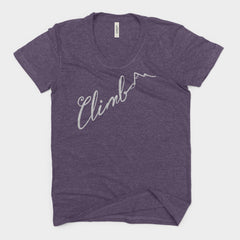 Climb Your Mountain National Park Adventure Bella Canvas Women's Triblend Tshirt - The National Park Store