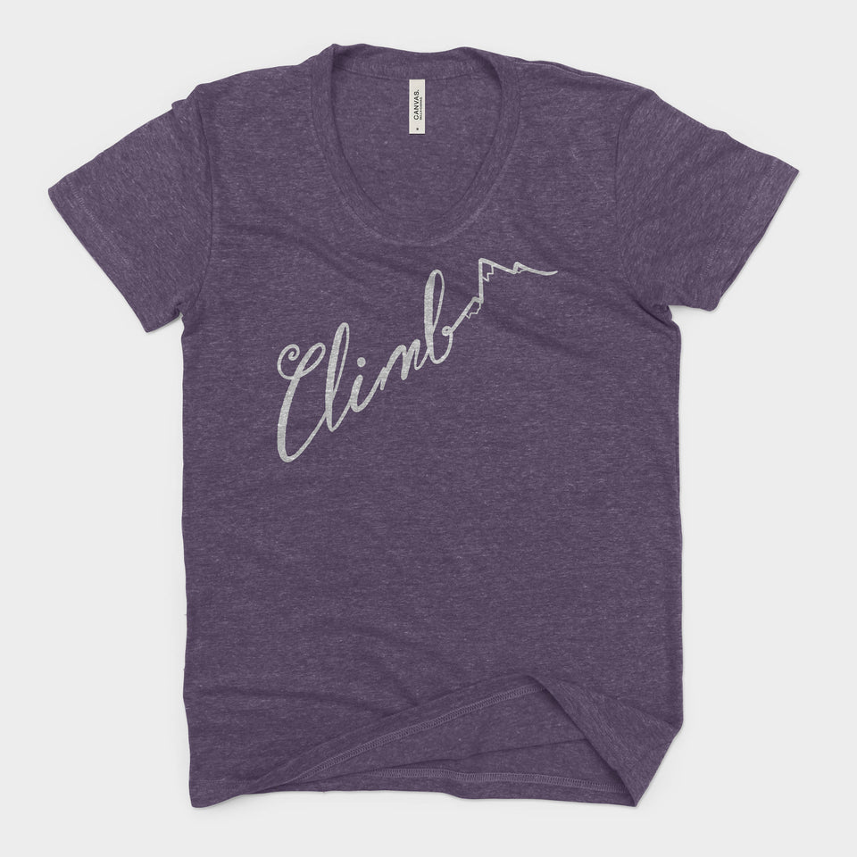 Climb Your Mountain National Park Adventure Bella Canvas Women's Triblend Tshirt - The National Park Store