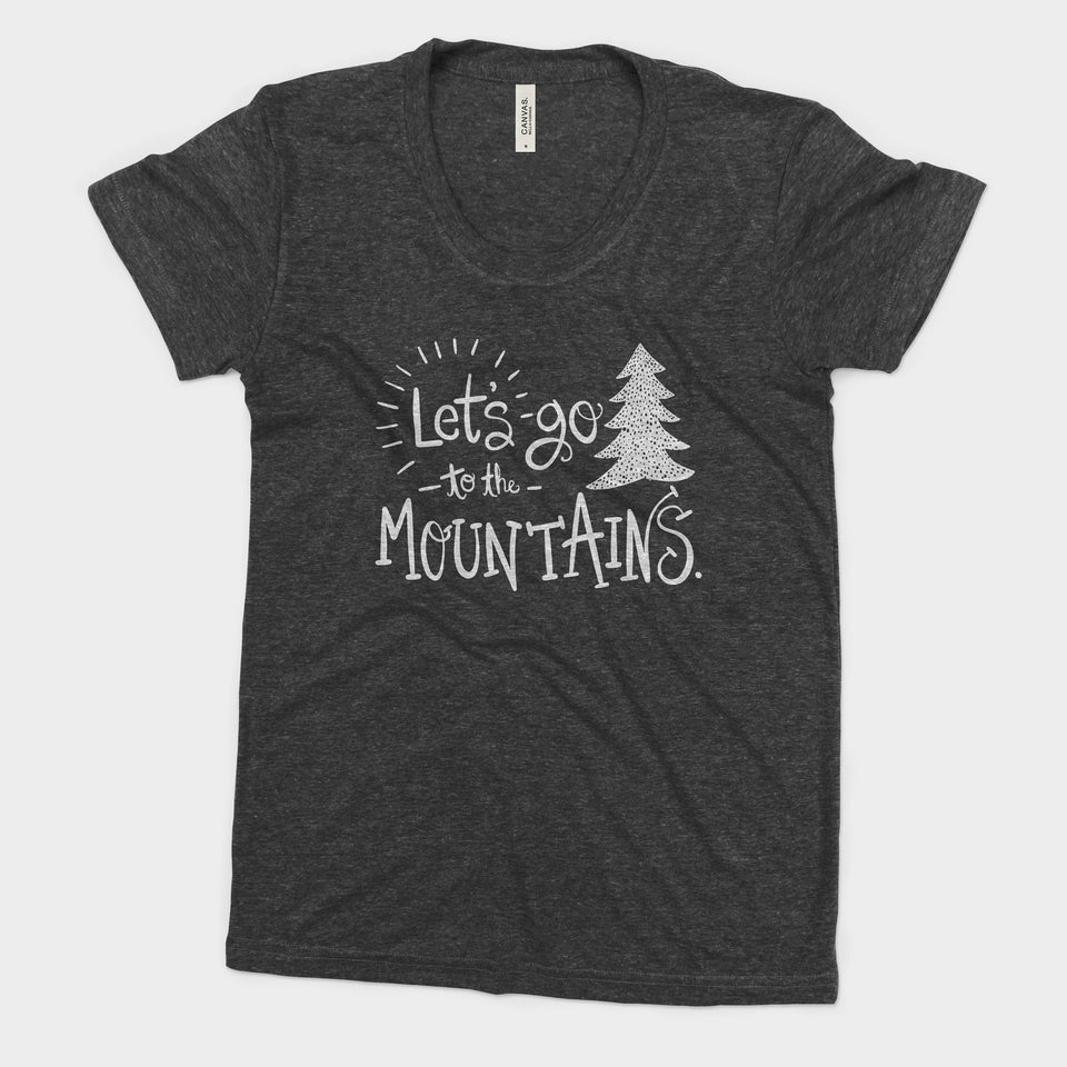 Lets Go to the Mountains National Park Adventure Bella Canvas Women's Triblend Tshirt - The National Park Store