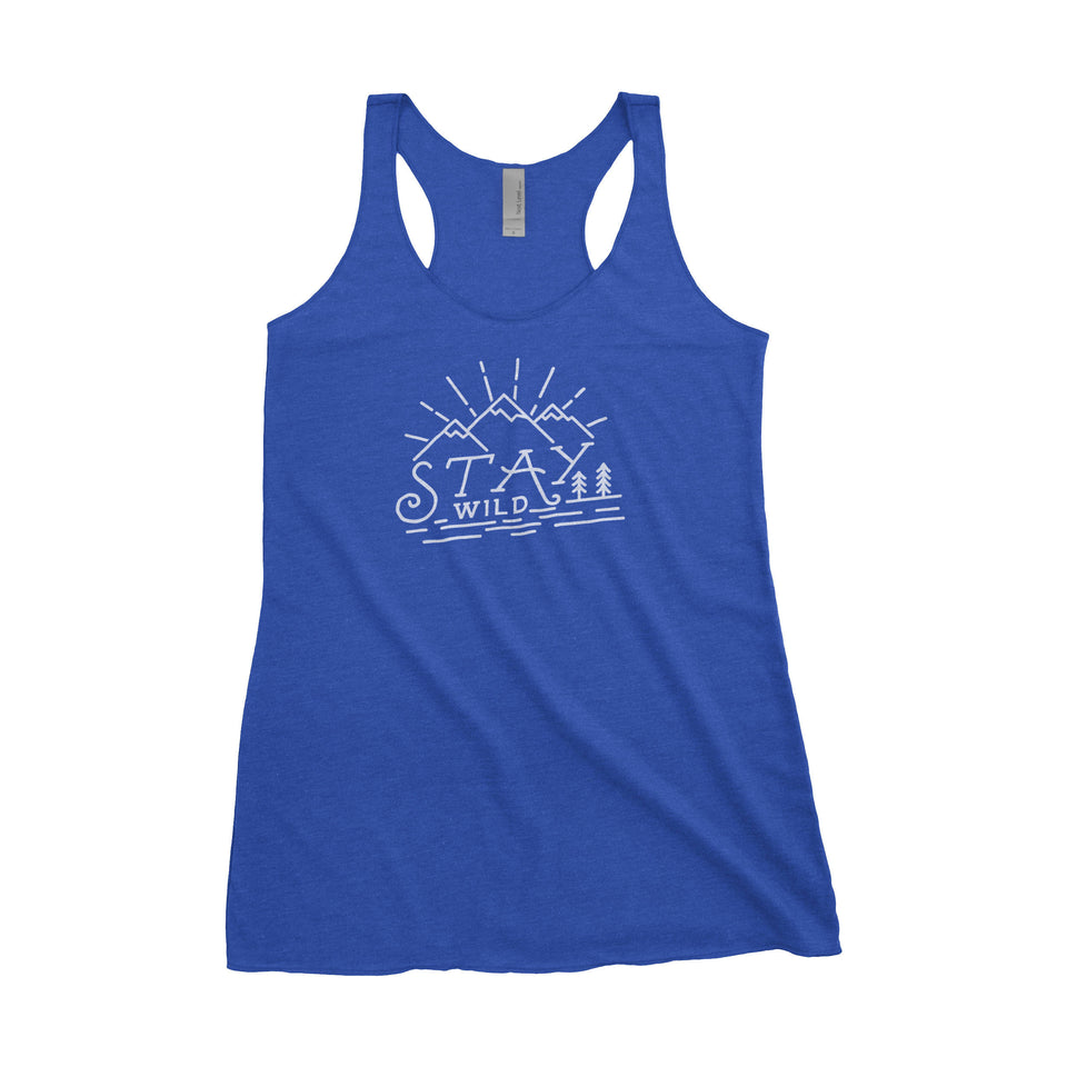 Stay Wild Adventure Adventure Next Level Ladies Tri-Blend Tank - The National Park Store