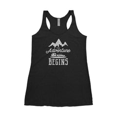 The Adventure Begins National Park Next Level Ladies Tri-Blend Tank - The National Park Store
