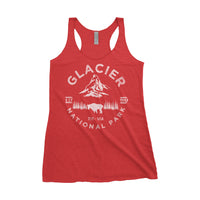 Glacier National Park Adventure Next Level Ladies Tri-Blend Tank - The National Park Store