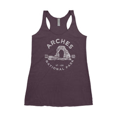 Arches National Park Adventure Next Level Ladies Tri-Blend Tank - The National Park Store