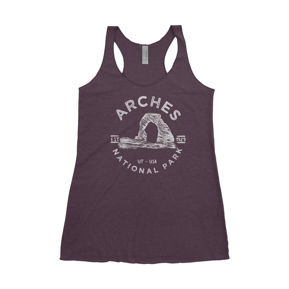 Arches National Park Adventure Next Level Ladies Tri-Blend Tank - The National Park Store