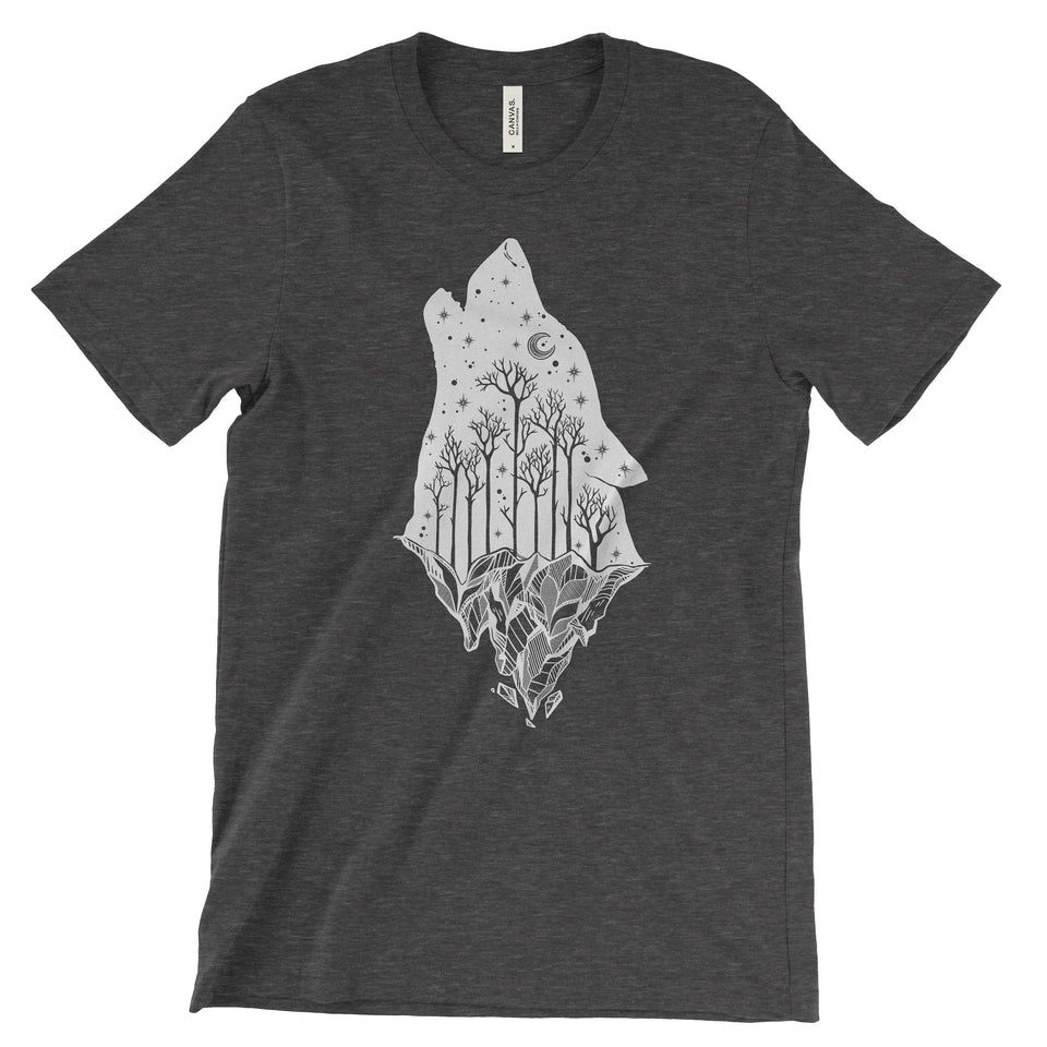 National Park Wolf Adventure Unisex Bella Canvas Tshirt - The National Park Store