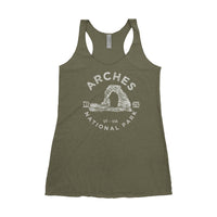 Arches National Park Adventure Next Level Ladies Tri-Blend Tank - The National Park Store