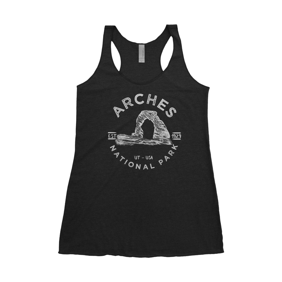 Arches National Park Adventure Next Level Ladies Tri-Blend Tank - The National Park Store