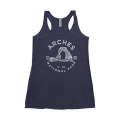 Arches National Park Adventure Next Level Ladies Tri-Blend Tank - The National Park Store