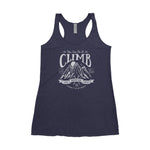 Climb Your Mountain National Park Adventure Next Level Ladies Tri-Blend Tank - The National Park Store