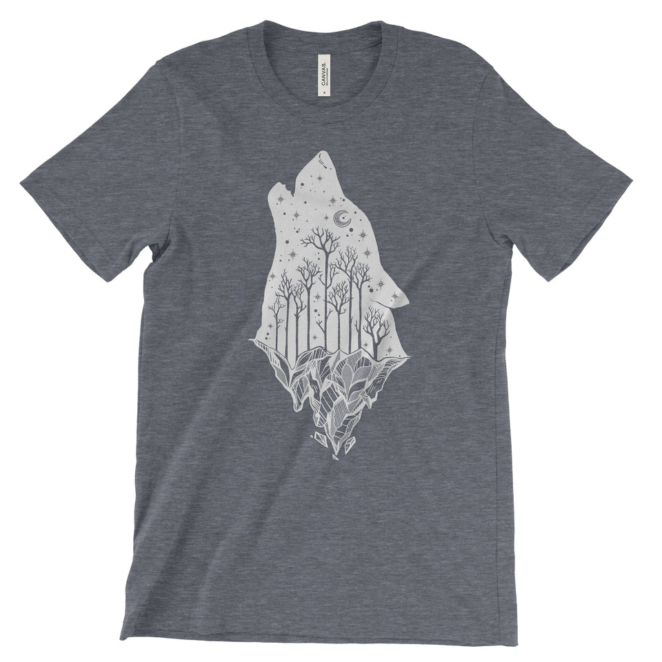 National Park Wolf Adventure Unisex Bella Canvas Tshirt - The National Park Store
