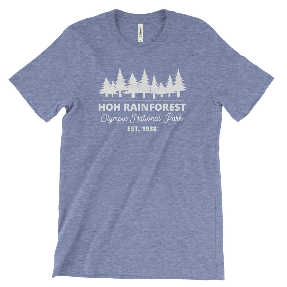 Hoh Rainforest Olympic National Park Adventure Unisex Bella Canvas Tshirt - The National Park Store