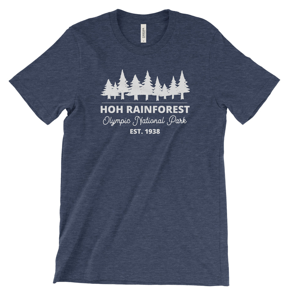 Hoh Rainforest Olympic National Park Adventure Unisex Bella Canvas Tshirt - The National Park Store
