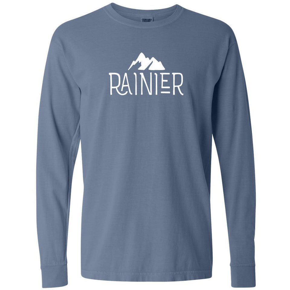 Mount Rainier National Park Garment-Dyed Long Sleeve T-Shirt