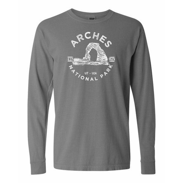 Arches National Park Comfort Colors Long Sleeve T Shirt