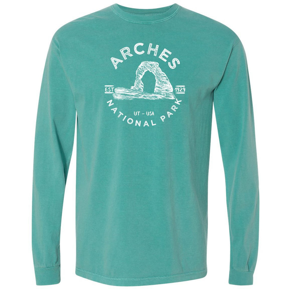Arches National Park Comfort Colors Long Sleeve T Shirt