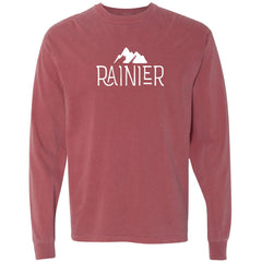 Mount Rainier National Park Garment-Dyed Long Sleeve T-Shirt